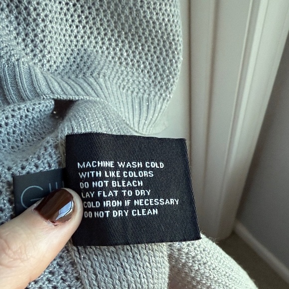 Marc New York Gray Knit Poncho with Toggle - Picture 7 of 8